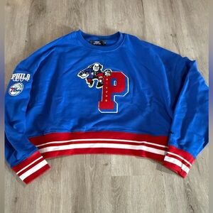 Pro standard Philadelphia 76ers cropped crewneck women's small